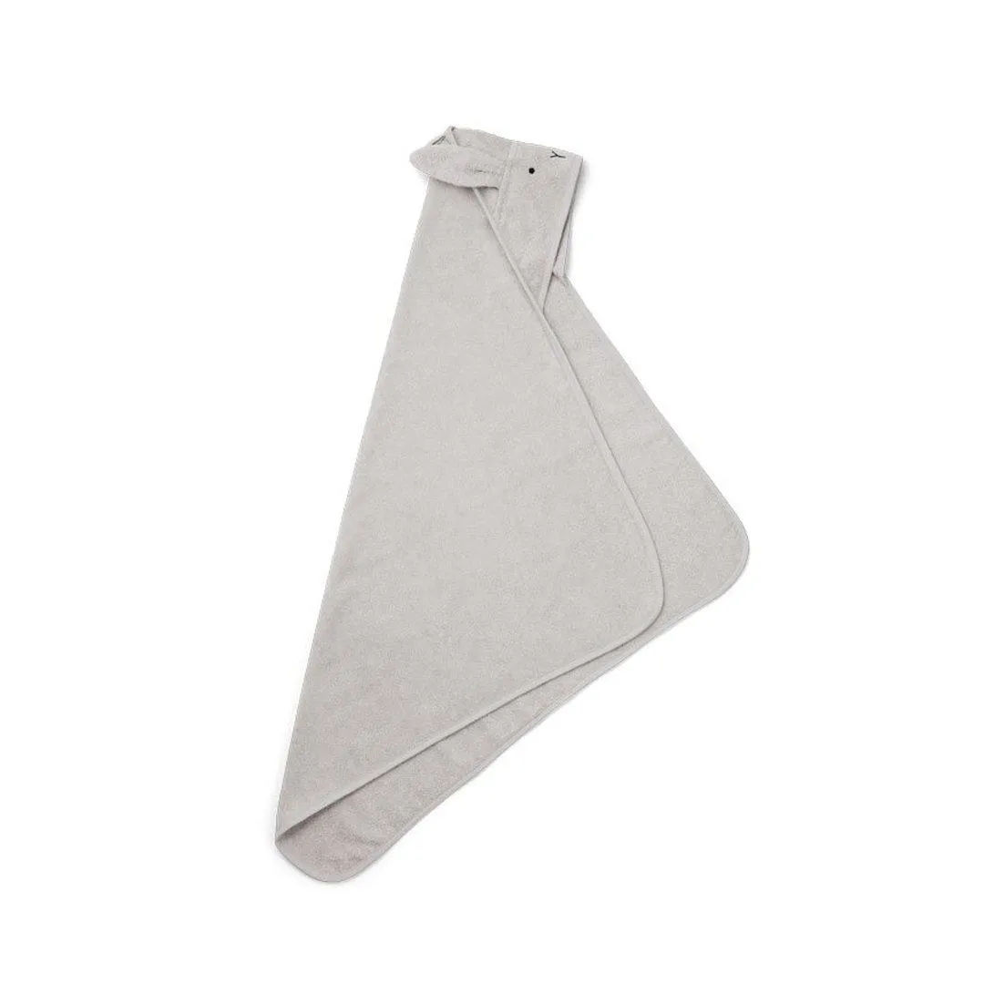 Liewood Albert Hooded Baby Towel - Rabbit - Dumbo Grey