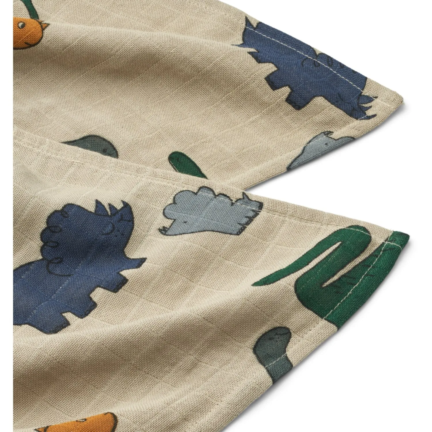 LieWood Dinosaurs / Mist Lewis Muslin Cloth 2-Pack