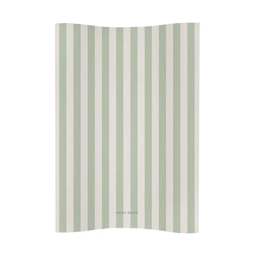 Mama Shack Anti Roll Changing Mat - Candy Stripe - Sage