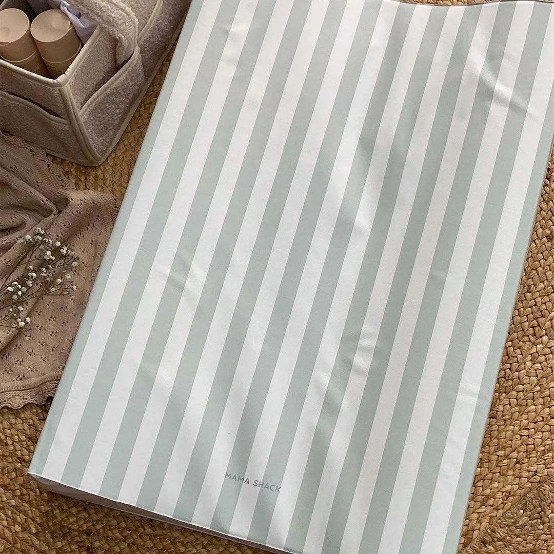 Mama Shack Anti Roll Changing Mat - Candy Stripe - Sage