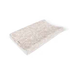 Mama Shack Anti Roll Changing Mat - Linear Leaf / Blush Pink