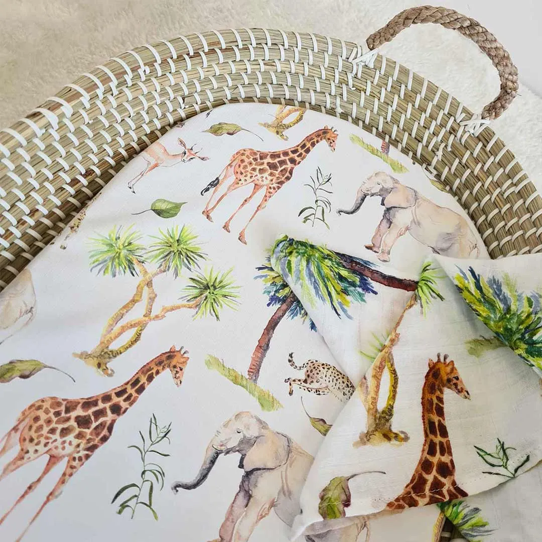 Mama Shack Changing Basket Liner - Wild Safari