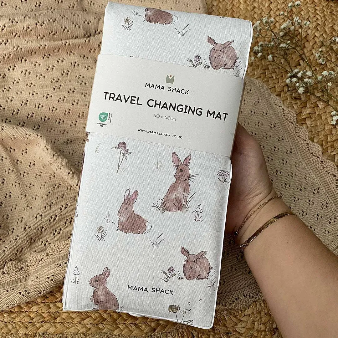 Mama Shack Foldable Travel Mat - Bunnies