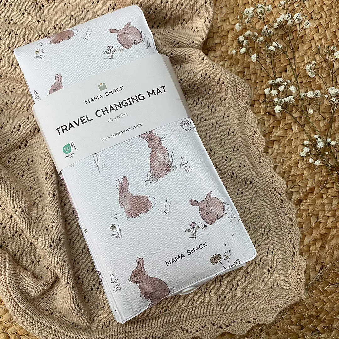 Mama Shack Foldable Travel Mat - Bunnies