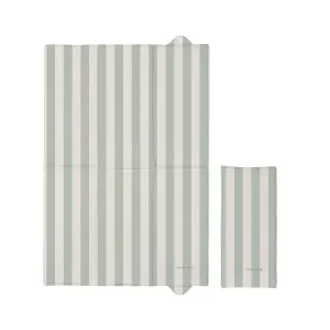 Mama Shack Foldable Travel Mat - Candy Stripe - Sage