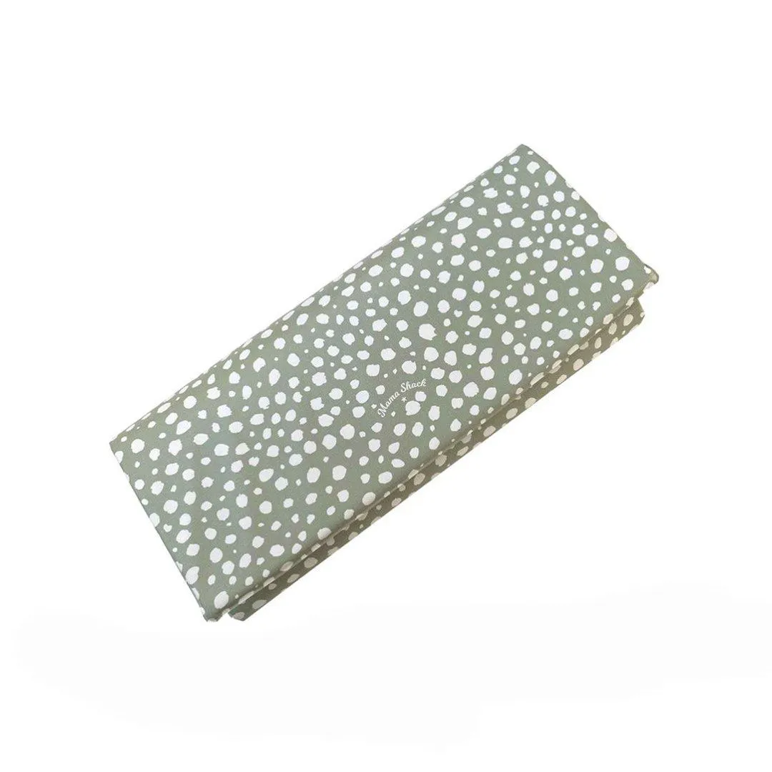 Mama Shack Travel Changing Mat - Sage Spotty