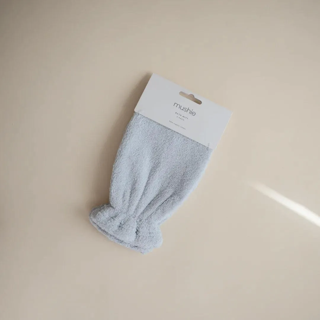 Mushie Bath Mitt - 2 Pack - Baby Blue