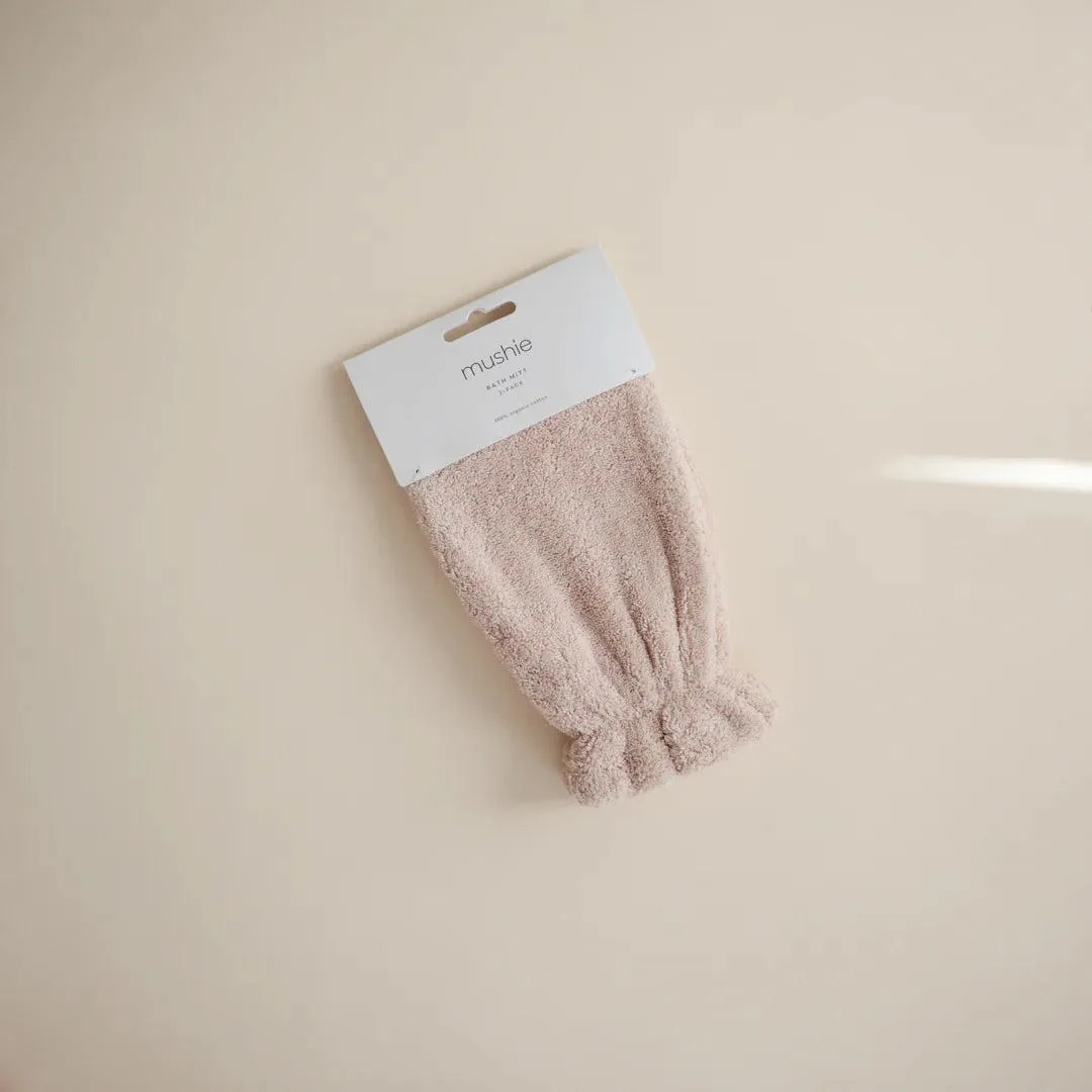 Mushie Bath Mitt - 2 Pack - Blush