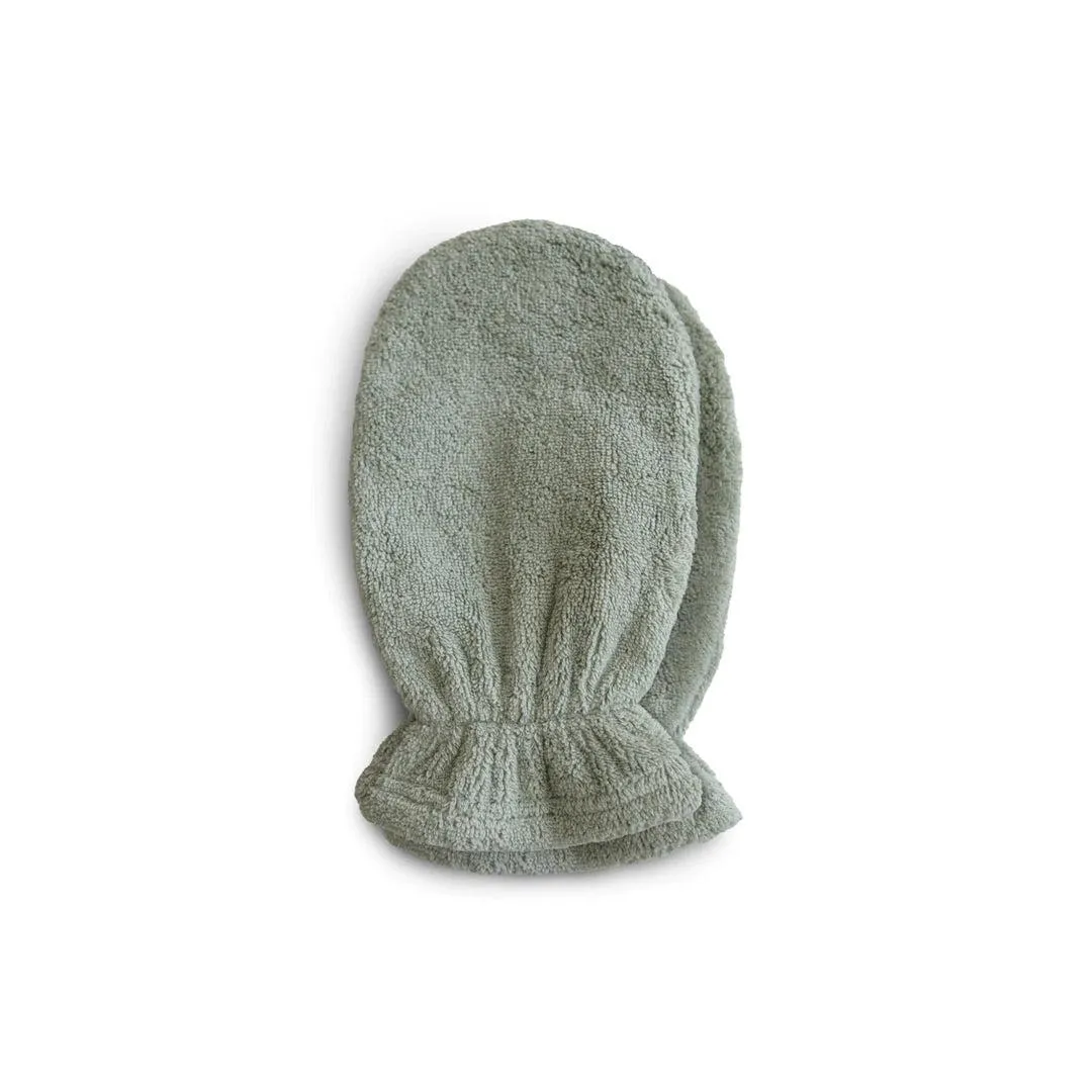 Mushie Bath Mitt - 2 Pack - Moss