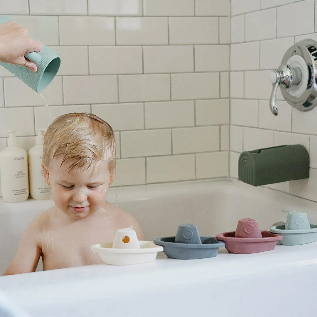 Mushie Bath Play Set - Boats Petal