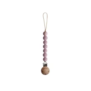 Mushie Halo Pacifier Clip - Mauve