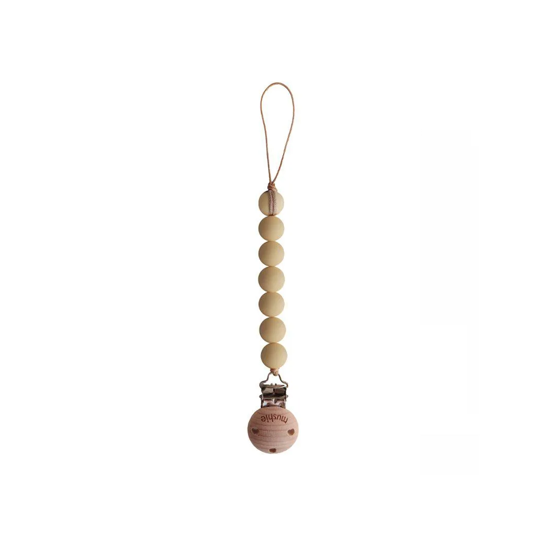 Mushie Halo Pacifier Clip - Muted Yellow