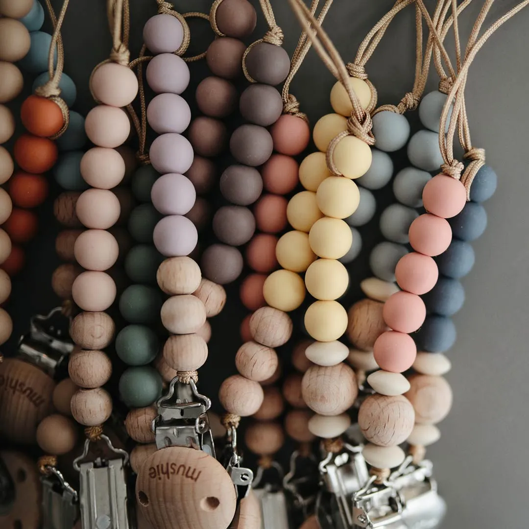 Mushie Halo Pacifier Clip - Muted Yellow