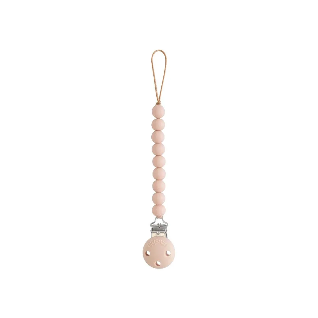 Mushie Hera Pacifier Clip - Blush