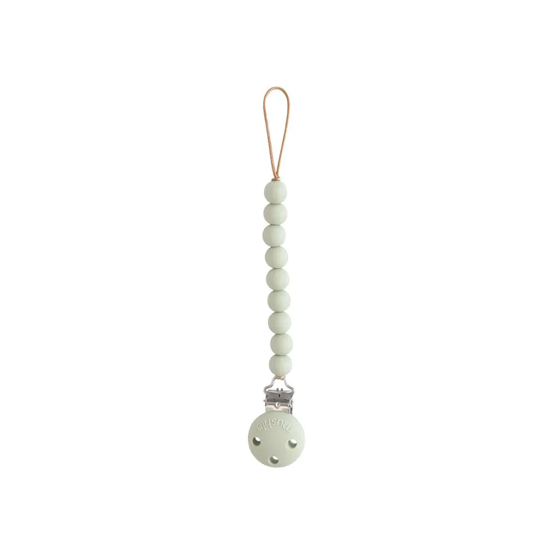 Mushie Hera Pacifier Clip - Sage