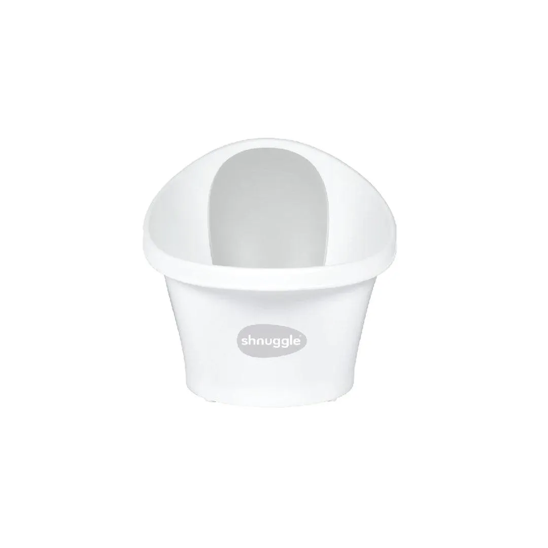 Shnuggle Baby Bath   Plug - White   Grey Backrest