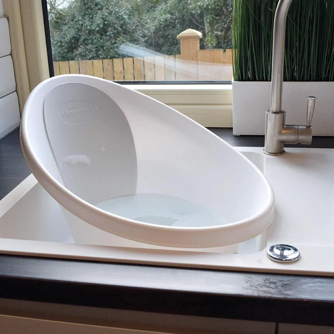 Shnuggle Baby Bath   Plug - White   Grey Backrest