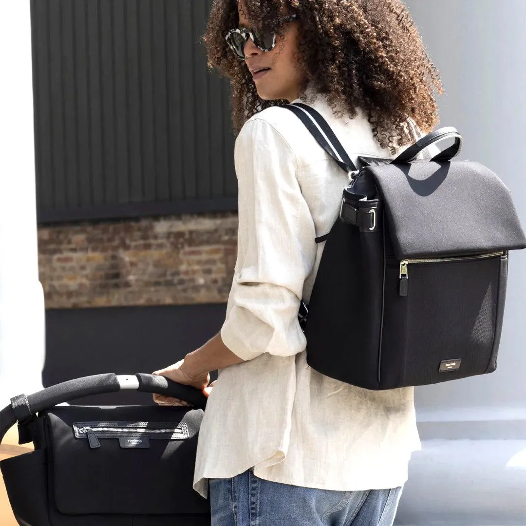 Storksak St James Scuba Changing Bag - Black - Silver