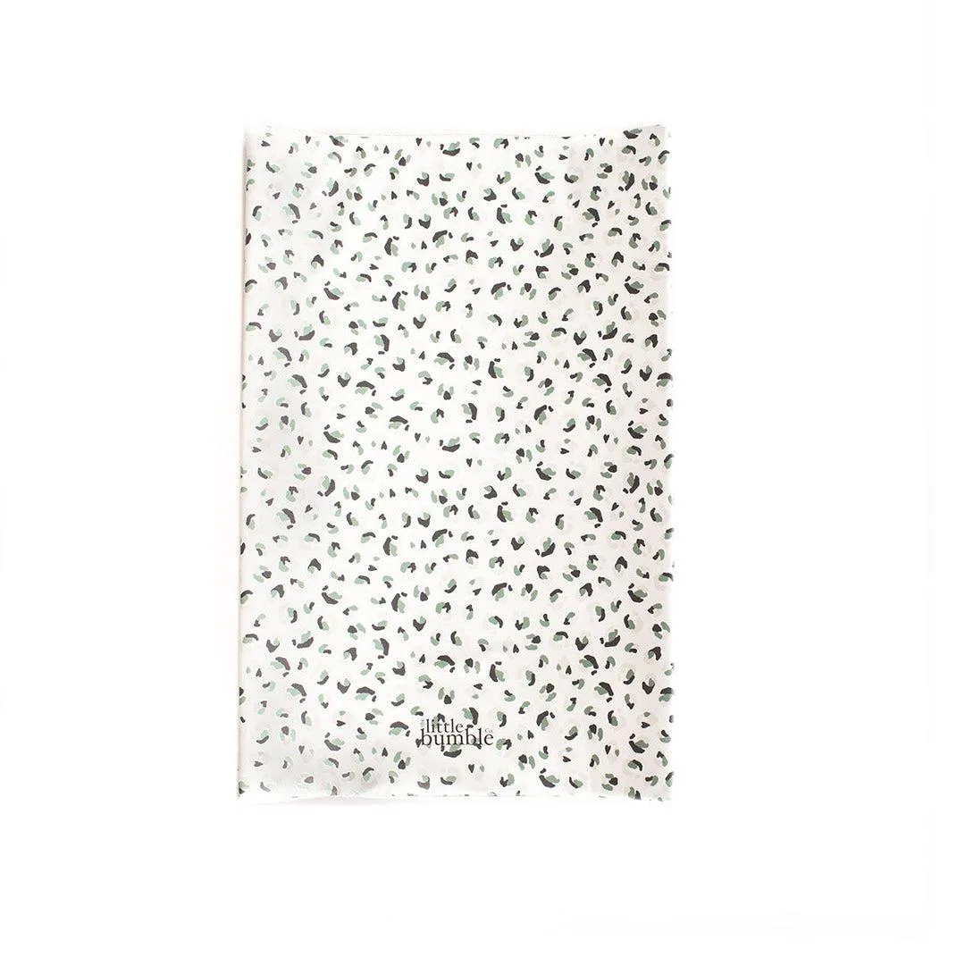 The Little Bumble Co. Anti Roll Changing Mat - Leopard Print - Green