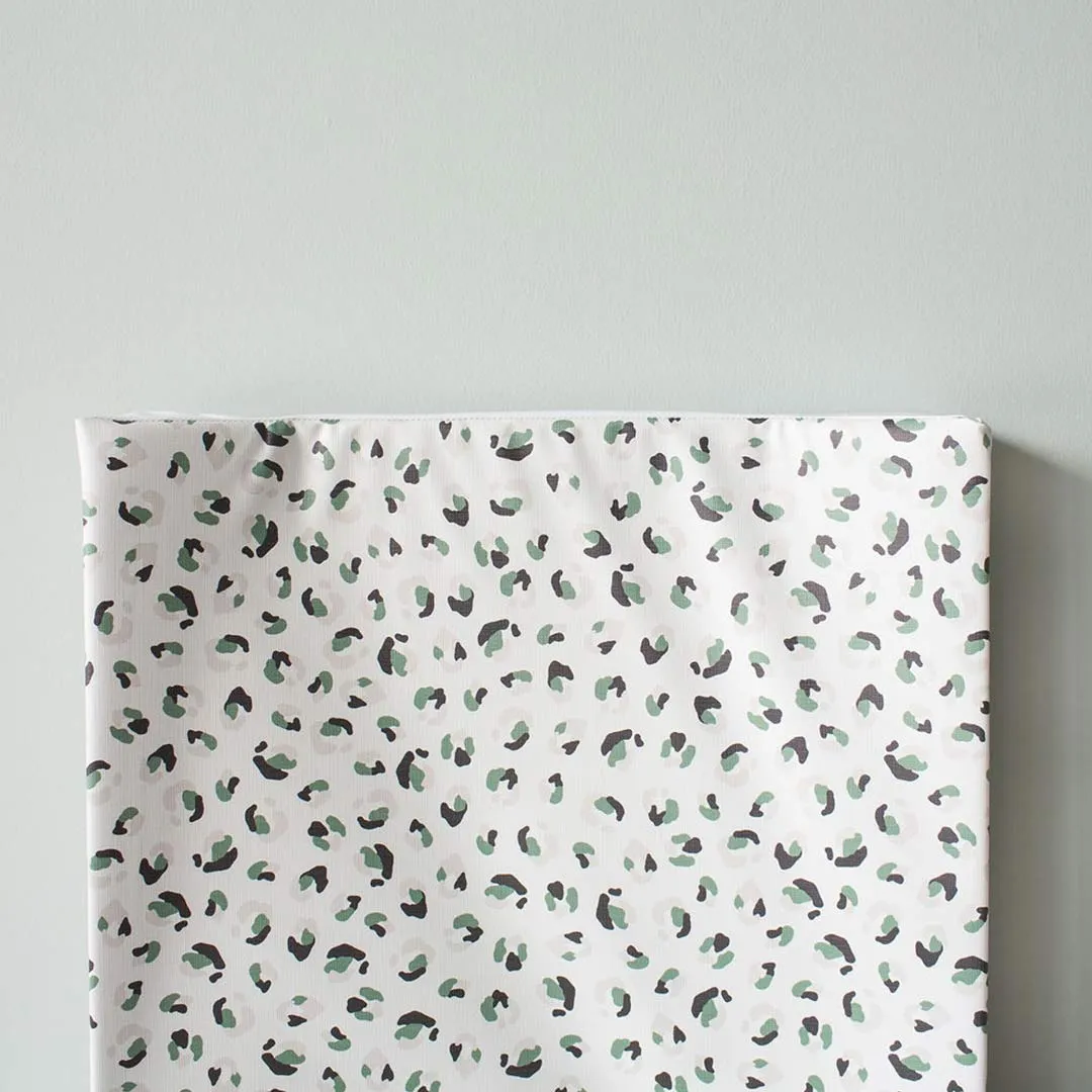 The Little Bumble Co. Anti Roll Changing Mat - Leopard Print - Green