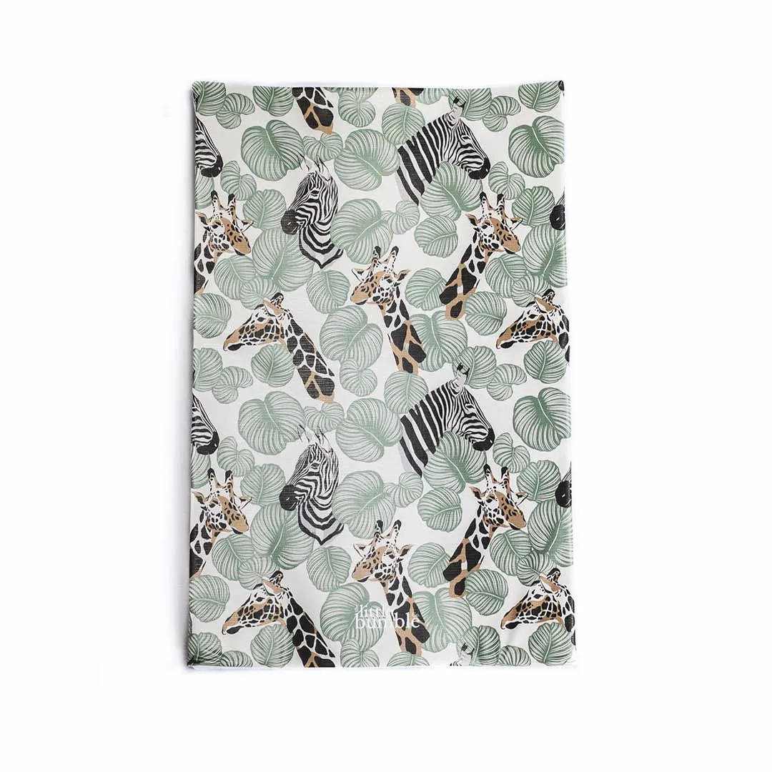 The Little Bumble Co. Anti Roll Changing Mat - Safari - Green
