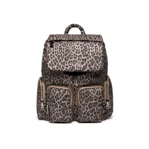 Tiba   Marl Alto Changing Backpack - Tonal Brown Leopard
