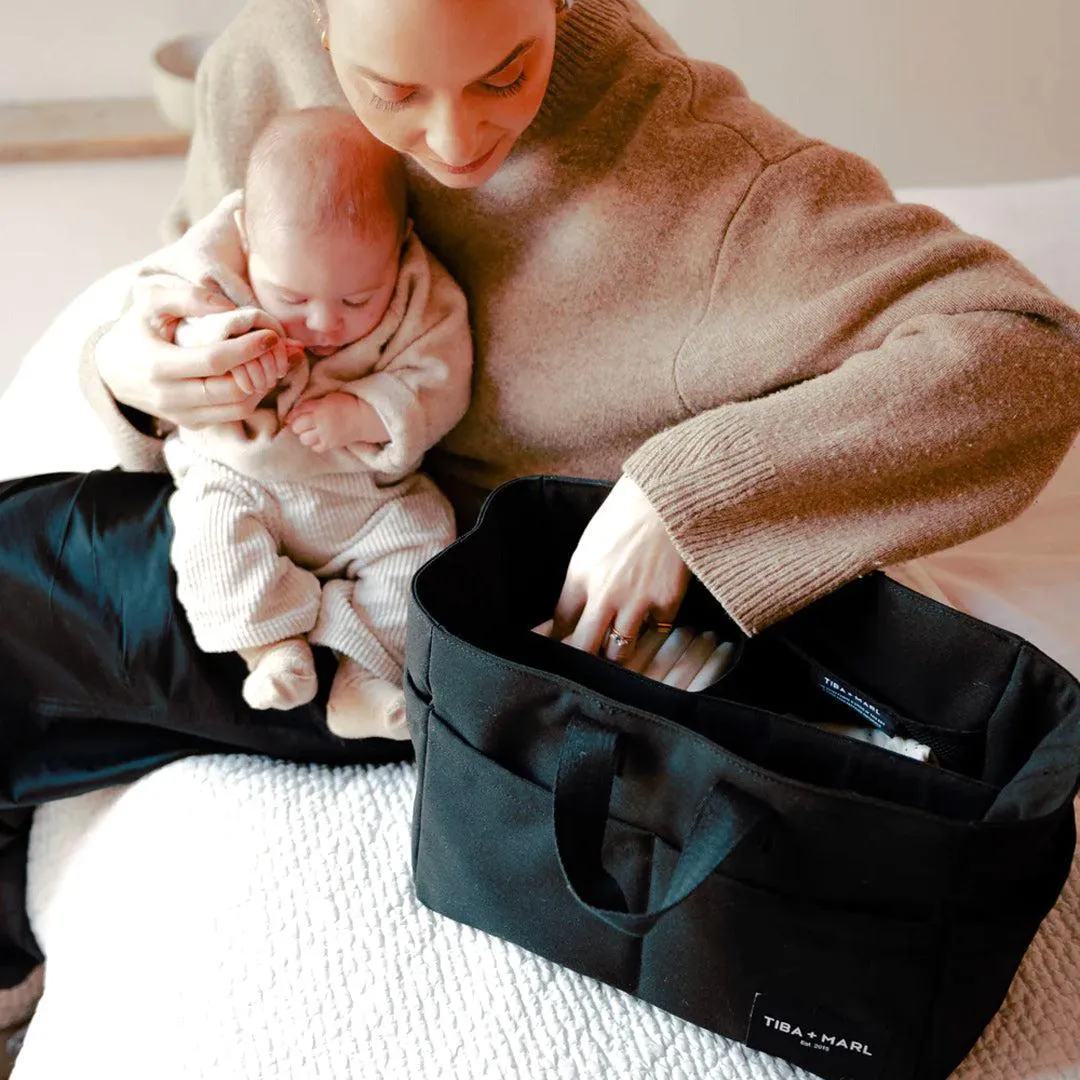 Tiba   Marl Canvas Caddy - Black