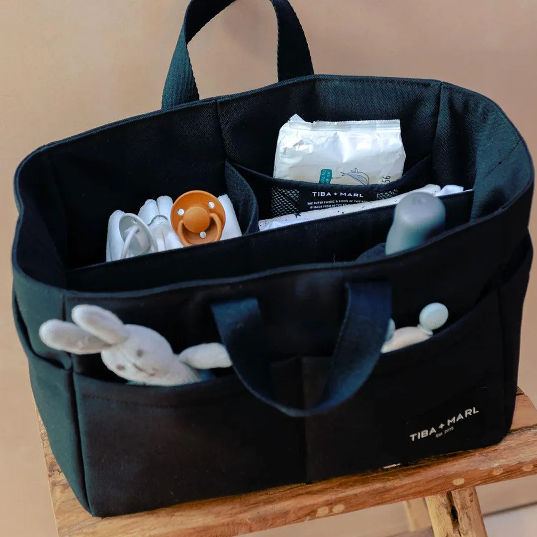 Tiba   Marl Canvas Caddy - Black