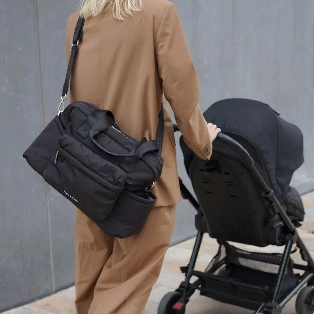 Tiba   Marl Phoenix Holdall Eco Nylon - Black